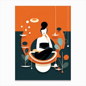 Meditating Woman Canvas Print