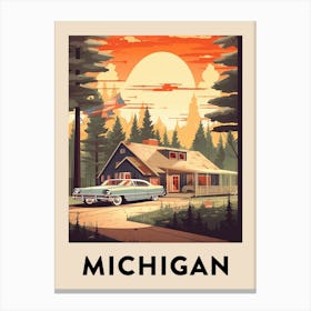 Vintage Travel Poster Michigan Canvas Print