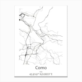 Como,Italy Minimalist Map Canvas Print