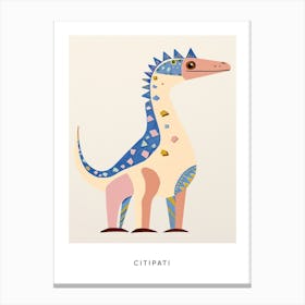 Nursery Dinosaur Art Citipati 1 Poster Canvas Print