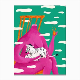 Zebra Mood Canvas Print