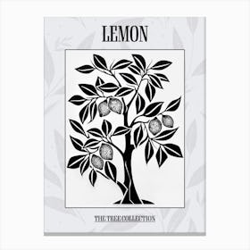 Lemon Tree Simple Geometric Nature Stencil 11 Poster Canvas Print