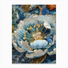 Embroidered Flower 1 Canvas Print