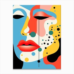 Gradient Abstract Geometric Face Canvas Print