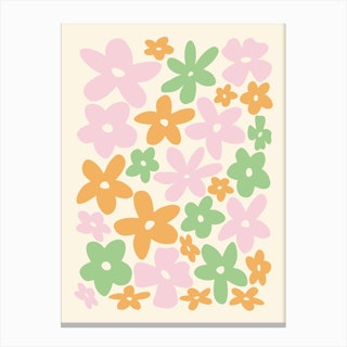Pastel Flowers Canvas Print