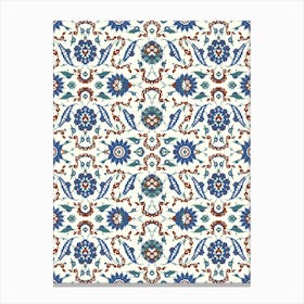 Turkish Pattern — Iznik Turkish pattern, floral decor Canvas Print