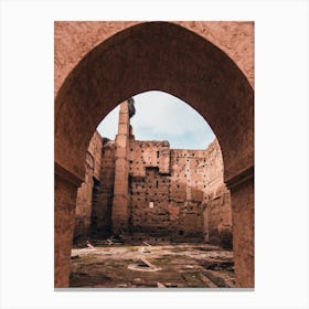 Marrakech palace ruins | Morocco travel photography Canvas Print