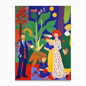 Family In The Garden Canvas Print