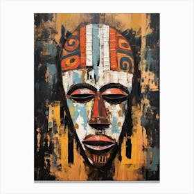 Earth S Elegance; Tribal Masked Traditions Canvas Print