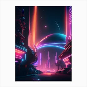 Light Year Neon Nights Space Canvas Print