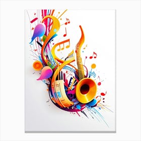 Abstract Music Background Canvas Print