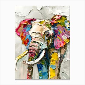 Colourful Elephant Abstract Art Canvas Print