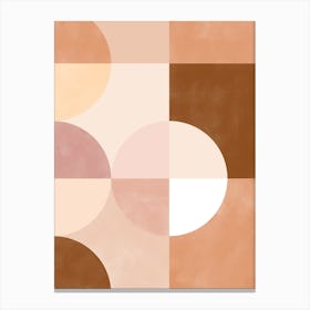 Pink Abstract Geometric Painting No.2 Canvas Print