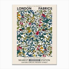 Poster Flower Jubilee London Fabrics Floral Pattern 4 Canvas Print
