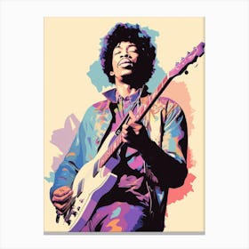 Jimi Hendrix Pastel Portrait 2 Canvas Print