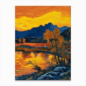 Sunset At The Lake 2 Canvas Print