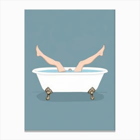 Woman In A Bathtub 1 Canvas Print