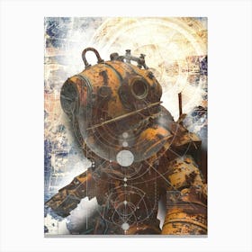 Poster Diver Vintage Illustration Art 07 Canvas Print