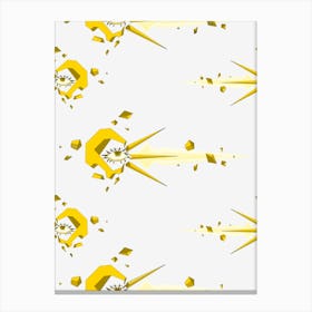 Yellow And Black Pattern Canvas Print