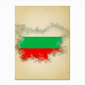 Bulgaria Flag Vintage Canvas Print