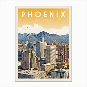 Phoenix Arizona Travel Poster Canvas Print