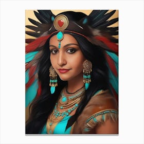 American Indian Woman Canvas Print