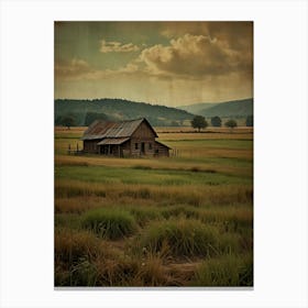 Barn In The Field Canvas Print