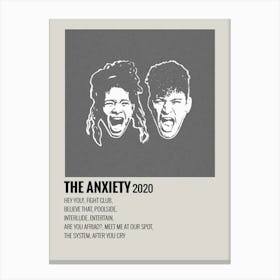 The Anxiety 2020 Poster Canvas Print