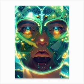 Woman Cyborg Canvas Print