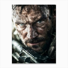 A Soldiers Grit Canvas Print