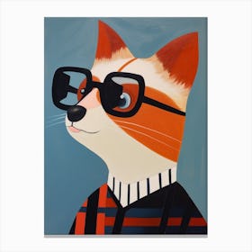 Little Red Panda 2 Wearing Sunglasses Canvas Print