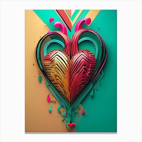 Vibrant Heart Canvas Print