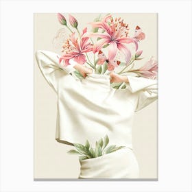 Blooming - Floral collage Toile