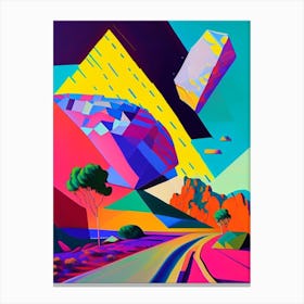 Meteorite Abstract Modern Pop Space Canvas Print