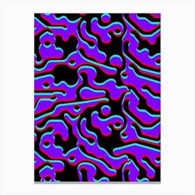 Psychedelic Wave Pattern Abstract Canvas Print