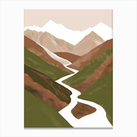 River In The Mountains Canvas Print