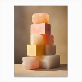 Stacked Soap Bars, Stone Art 1 Canvas Print