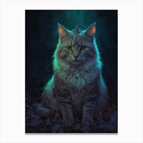 Cat In The Dark 2 Canvas Print