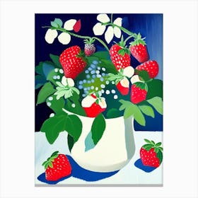 Alpine Strawberries, Plant Abstract Still Life 2 Canvas Print