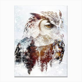 Poster Owl Wild Animal Illustration Art 02 Canvas Print