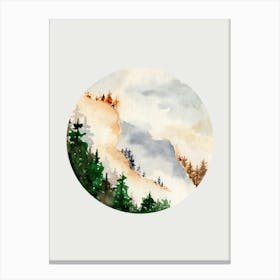 Watercolor Of Mountains 4 Canvas Print