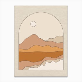 Pastel Desert Mountains Canvas Print