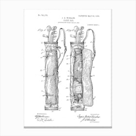 Original Patent Golf Caddy Bag Canvas Print