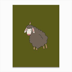 Unicorn Sheep Canvas Print