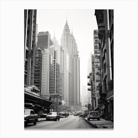 Kuala Lumpur, Malaysia, Black And White Old Photo 2 Canvas Print