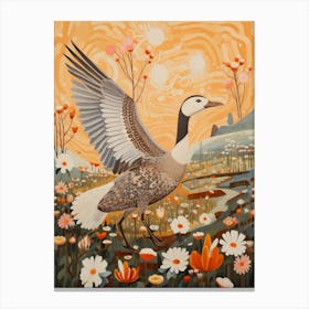 Goose 3 Detailed Bird Painting Canvas Print