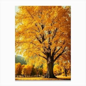 Autumn Tree In The Park Canvas Print