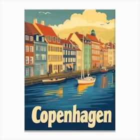 Aihrgdesign A Vintage Travel Poster Of Copenhagen Featuring T 61b6958f F74b 43c0 97fc 3c0422478fe8 3 Canvas Print