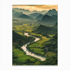 Vietnam Rice Fields Canvas Print