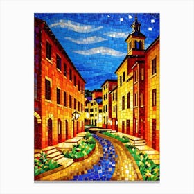 Starry Night Mosaic Painting Canvas Print